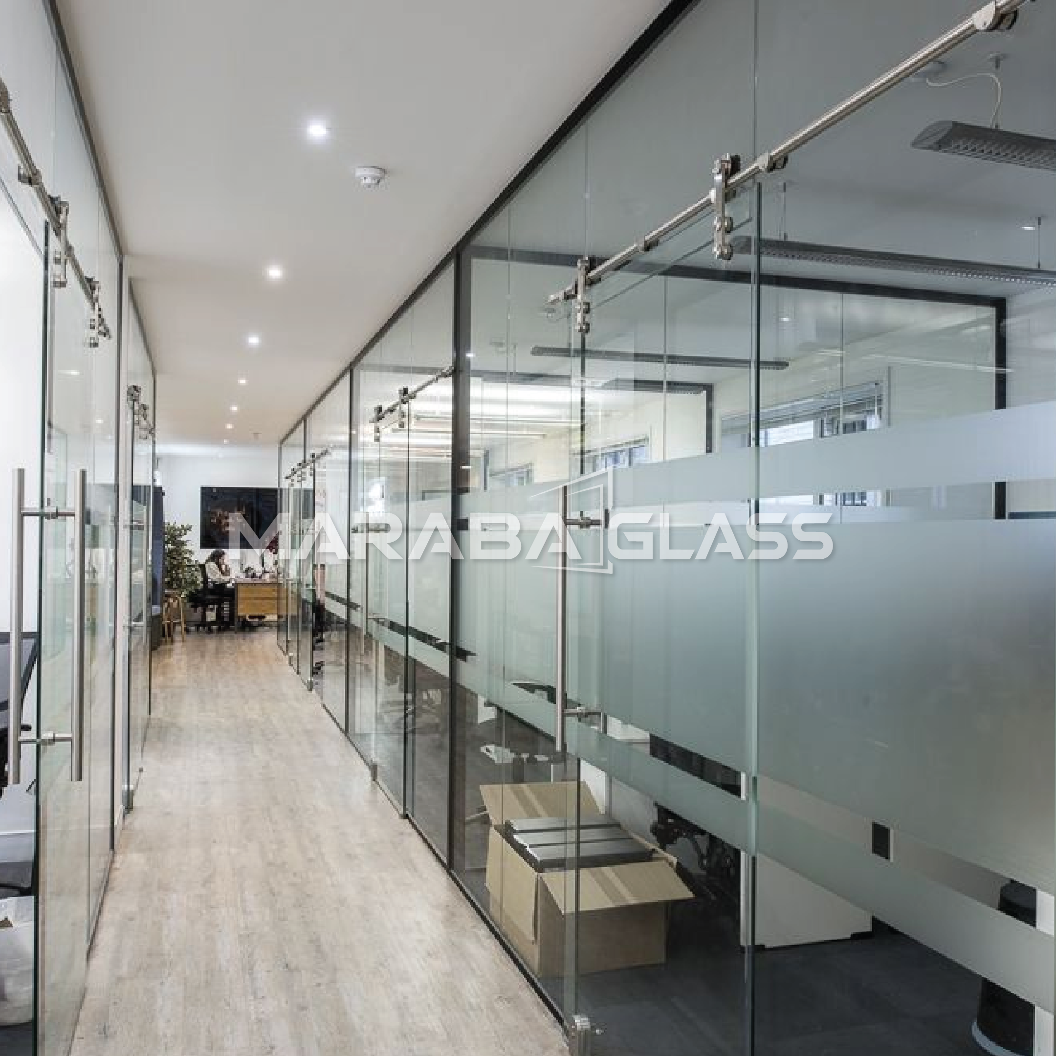 Glass Balustrades, Curtain Walling, Balcony Railing and Shower Cubicle Installations in Nairobi, Kenya Frameless Glass Partitions in Kenya by Maraba Glass
