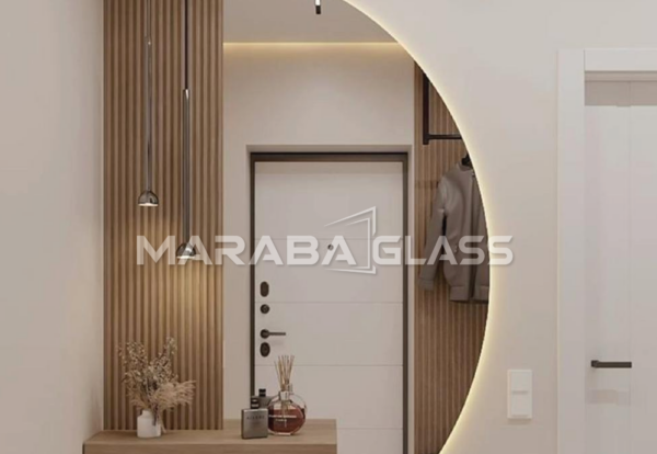 Custom decorative wall mirror installed in a modern home in Kenya.