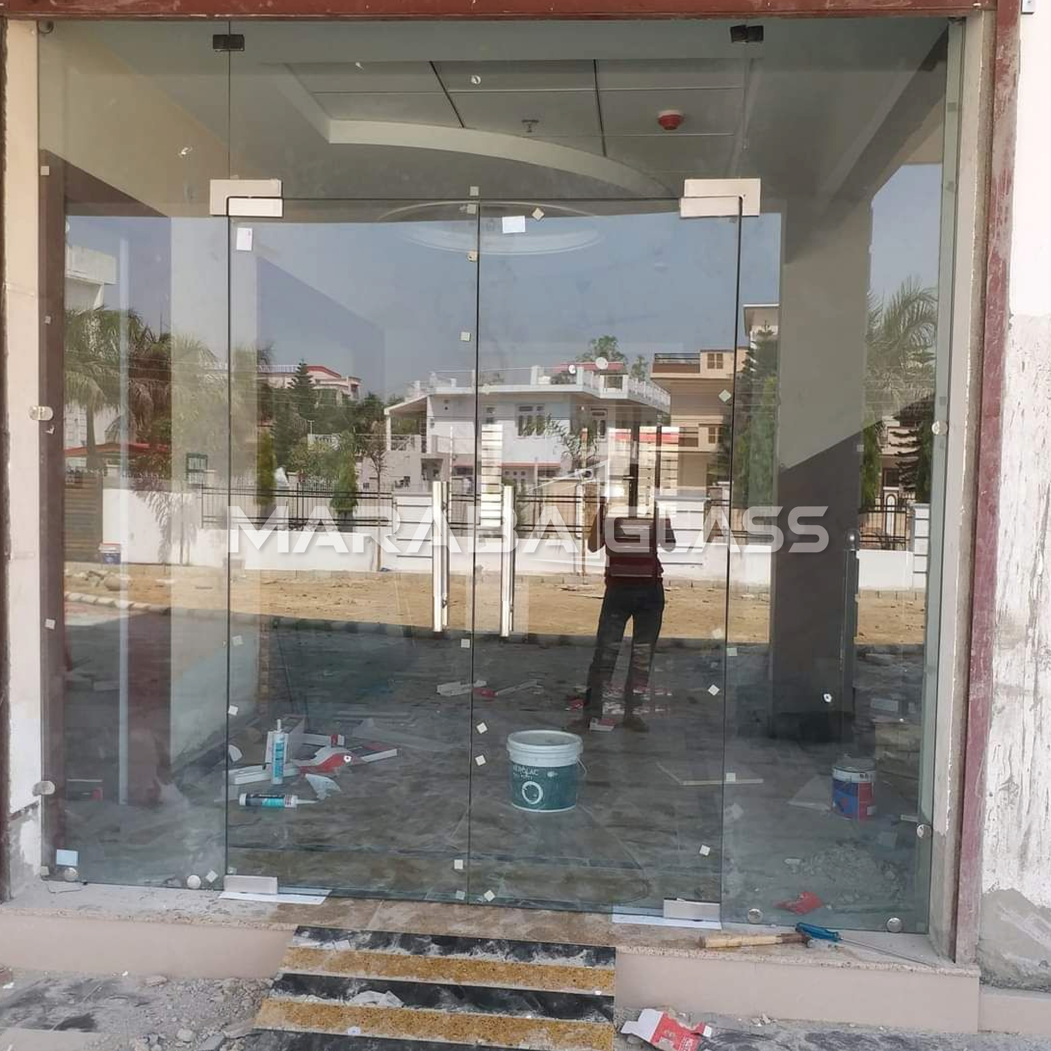 Glass Balustrades, Curtain Walling, Balcony Railing and Shower Cubicle Installations in Nairobi, Kenya Glass Doors in Kenya by Maraba Glass
