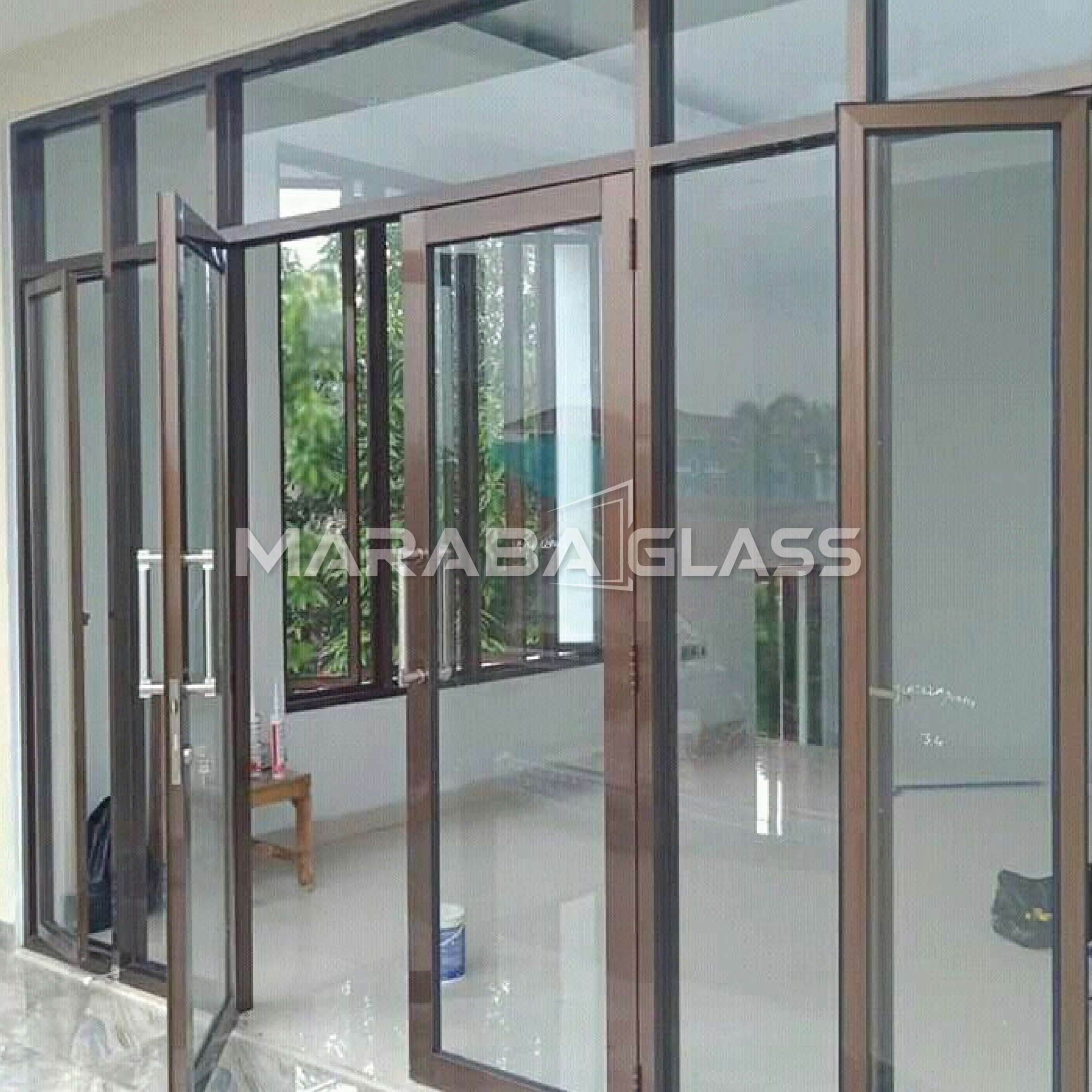 Glass Balustrades, Curtain Walling, Balcony Railing and Shower Cubicle Installations in Nairobi, Kenya Aluminum Windows and Doors in Kenya by Maraba Glass