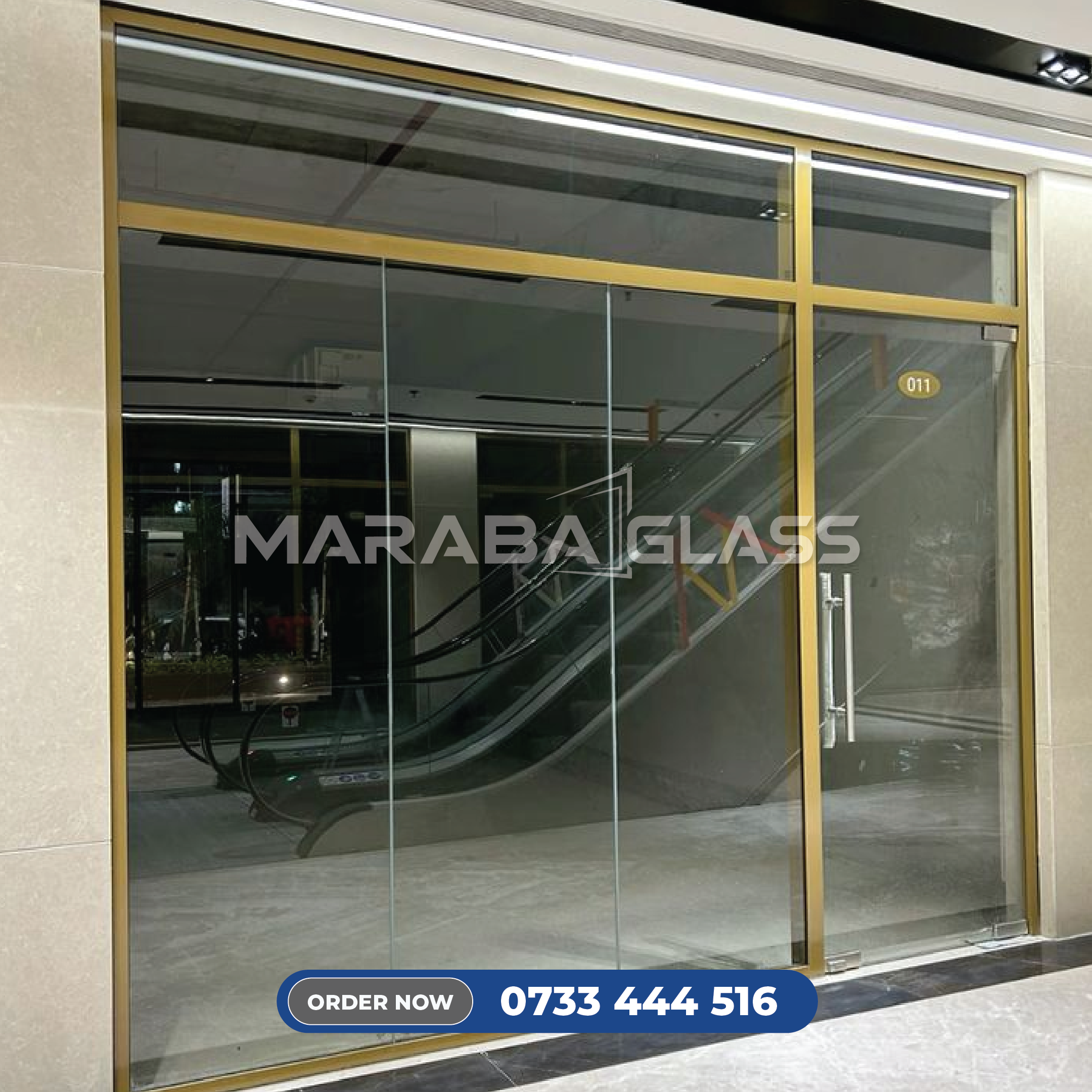 Modern retail shop with glass storefront